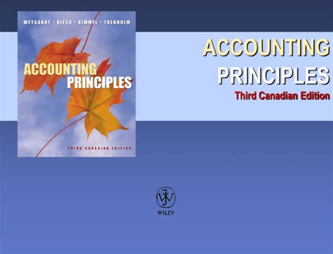 ACCOUNTING PRINCIPLES THIRD CANADIAN EDITION ANSWER KEY Ebook PDF